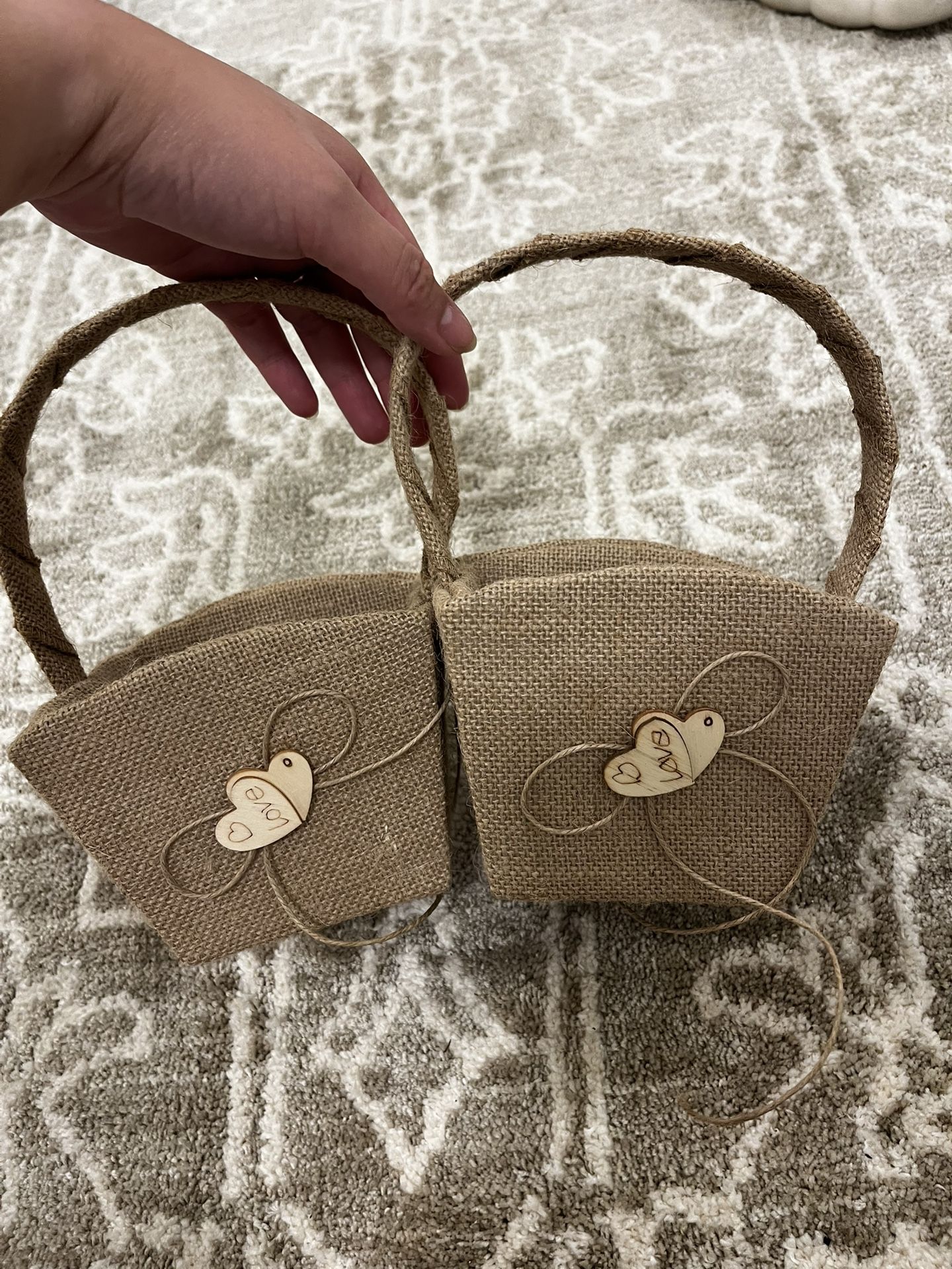 Set Of 2 Flower Girl Baskets