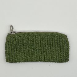 Handcrafted Green Pouch Vintage 30’s Through 60’s Prentice Zipper Closure
