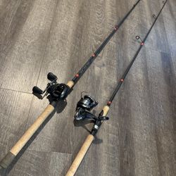 Gloomis Spinning And Casting Shimano Miravel 2500 And Shimano Curado Lefty 151 Fishing Combos. 