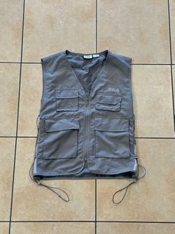 FILA Gray Zip-up Utility Vest Men's Large