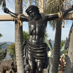 lifestyles, Large Bronze, Jesus Christ Crucifix  Statue