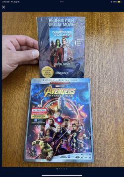AVENGERS INFINITY WAR BLU-RAY + DIGITAL CODE MOVIE NEW SEALED