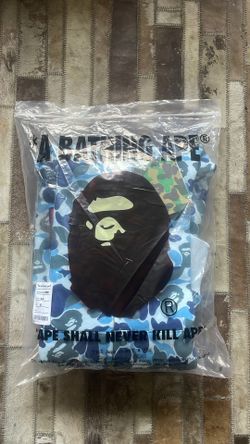 Blue Bape Double Hoodie