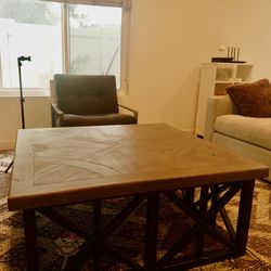 Like New Arch Salvage Oliver Coffee/ Living Room Table