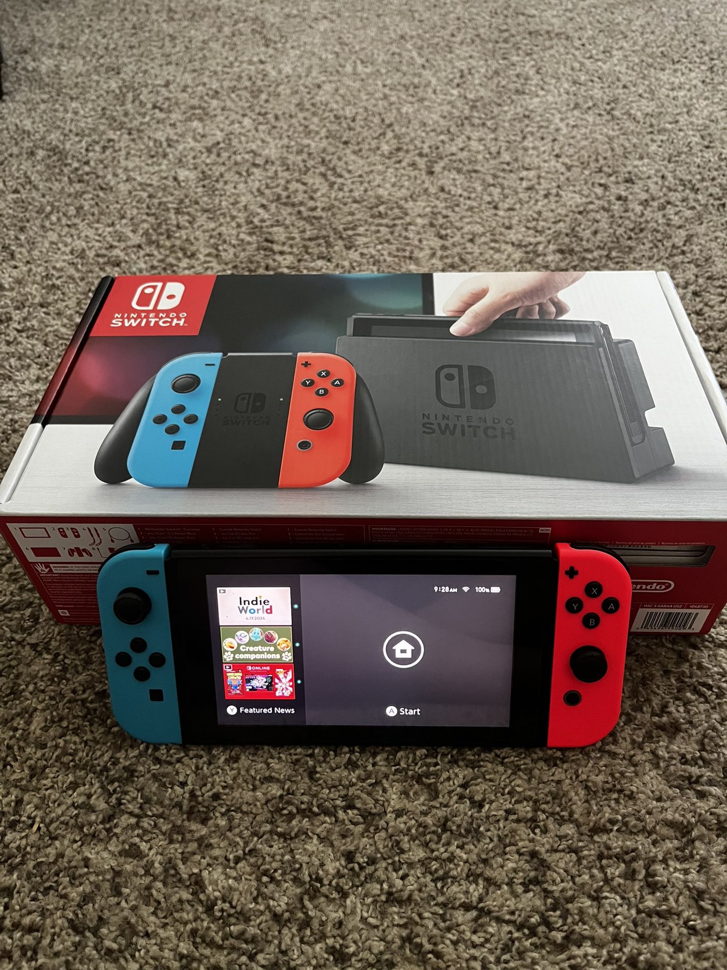 Nintendo Switch with Dock and Box