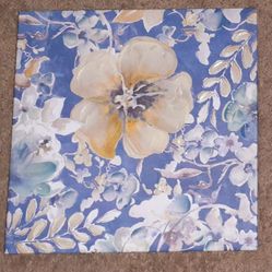 Wall Art Set- Floral Blues 