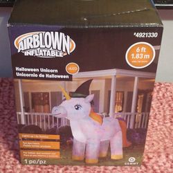 Brand New!
Open Box & Box Shows Wear Please See Pics.
Halloween Unicorn
Airblown Inflatable 
Led
***Lights Up***
***Tye Dye***
***For Indoor & Outdoor