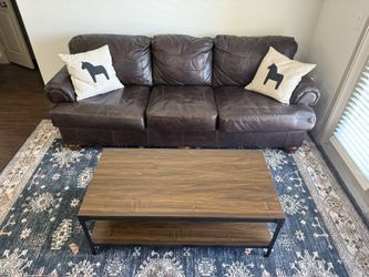 Brown Leather Couch