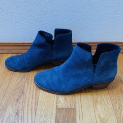 Cole Haan Blue Suede Size 9.5  Slouch Women’s Booties Pd $200