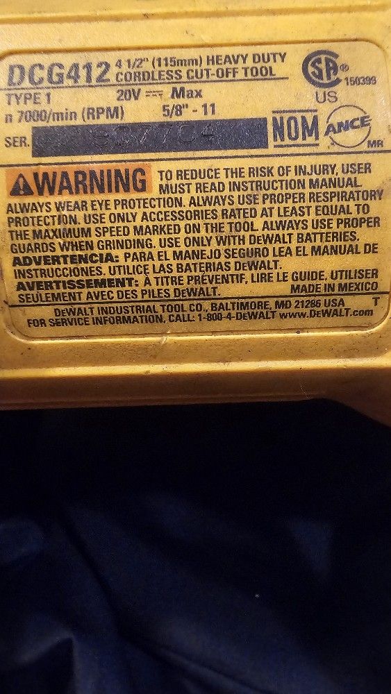 Dewalt Cutting Tool