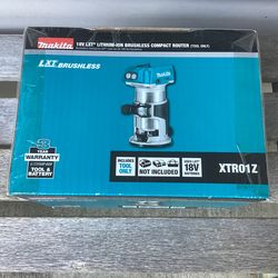 Makita 18V Brushless Cordless Variable Speed Compact Router.  Brand NEW.  Tool Only.
