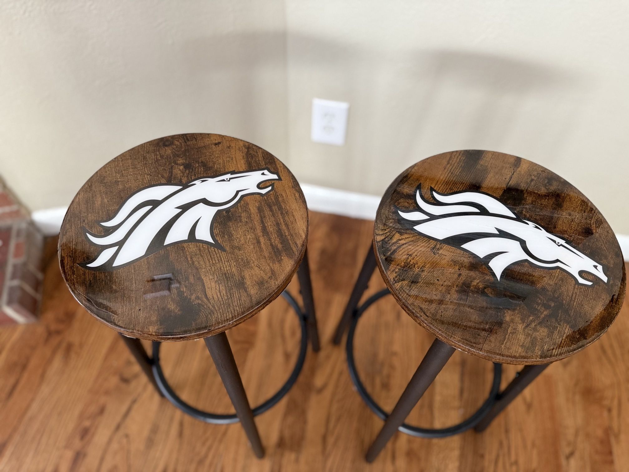 Custom Broncos Barstools