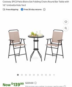 Patio bistro set