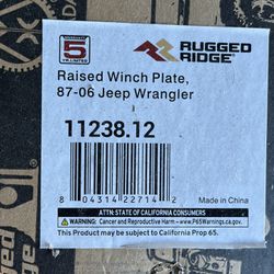 Raised Winch Plate, 87-06 Jeep Wrangler