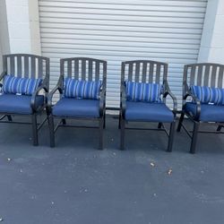 Set Of 4 Aluminum Patio Chairs