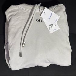 Off white hoodie size Medium, light grey