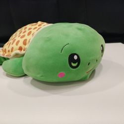 14" Sea Turtle 🐢 Plush Toy.   ( Black/Red Bin )