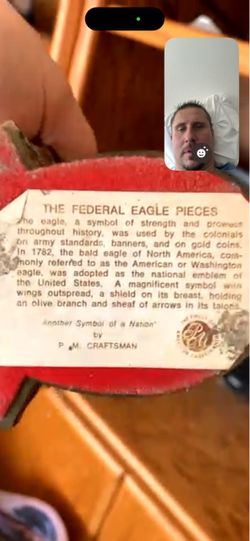 Vintage P.M. Craftsman Federal Eagle Brass Sculpture – American Eagle
