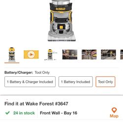 DEWALT 20-Volt MAX XR Cordless Brushless Compact Router (Tool-Only)