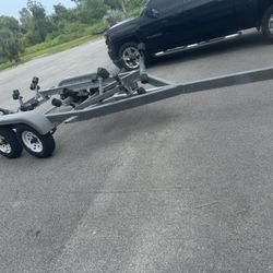 Double axle Boat trailer galvanized, Includes 4 extra tires and rims
