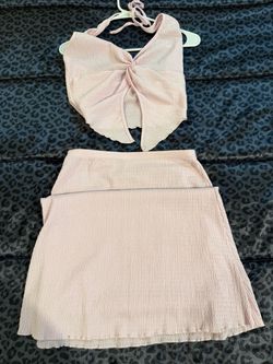 Conjunto de falda larga light pink size M