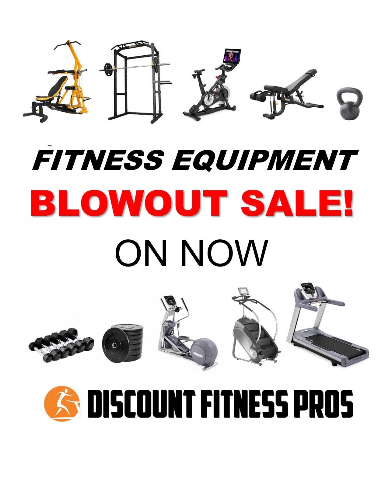 Fitness Equipment Blowout SALE – Treadmills, Ellipticals, Weight Plates, Dumbbells, Exercise Bikes