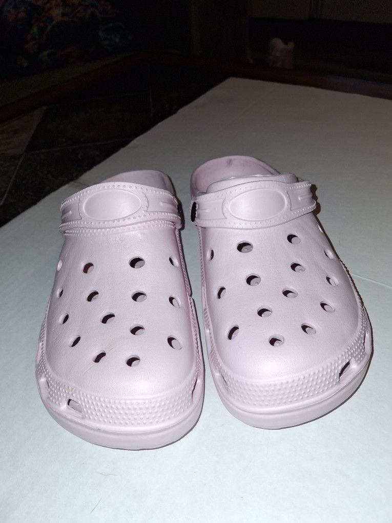 Womens Crocs Size 7-8 Pink Colored