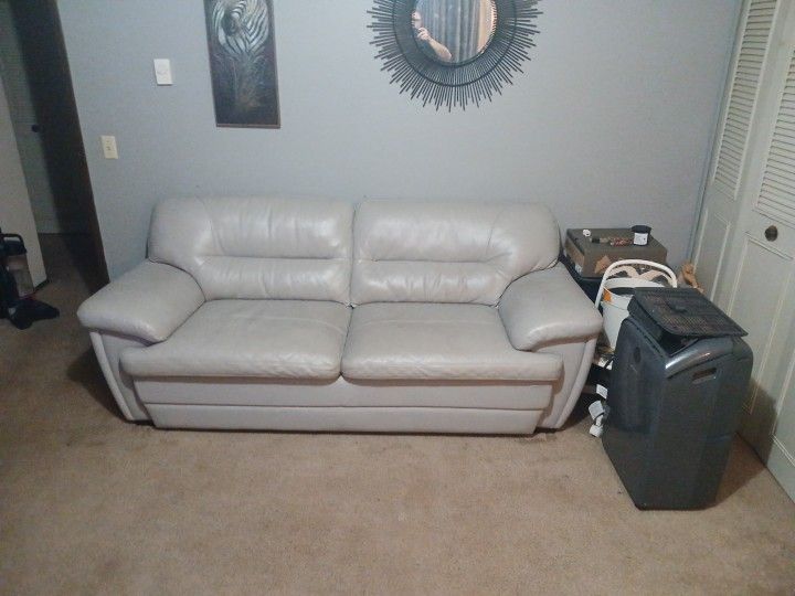 Leather matching Couch & chair