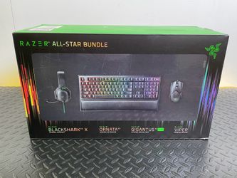 RAZER ALL-STAR GAMING BUNDLE with this included Ornata V2 keyboard , Viper mouse, Blackshark V2 X headset. Never been used  Brand New in Box