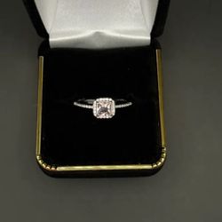 .925 Silver Women CZ Diamond Ring