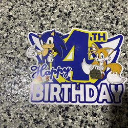 Sonic Birthday Cake Topper 