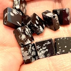 Lot Of 35 Black Obsidian Beads