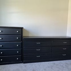 Black Chest & Stand-up Dresser