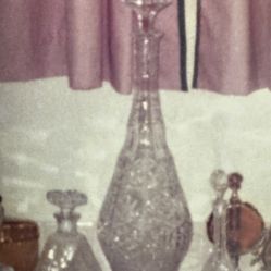 Vintage Crystal Decanter 