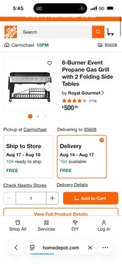 8 Burner Propane Grill