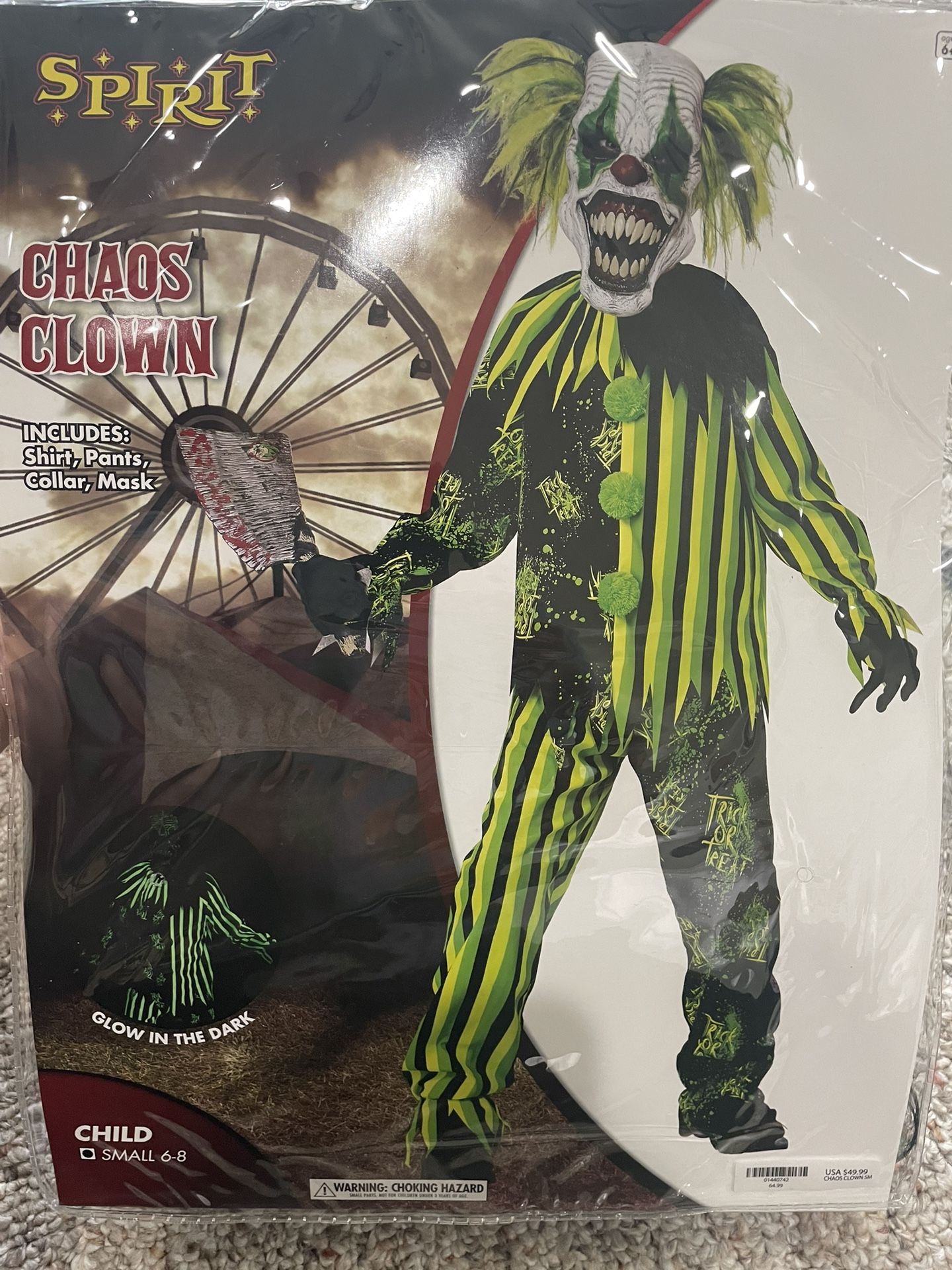 Kids Chaos Clown Halloween Costume 