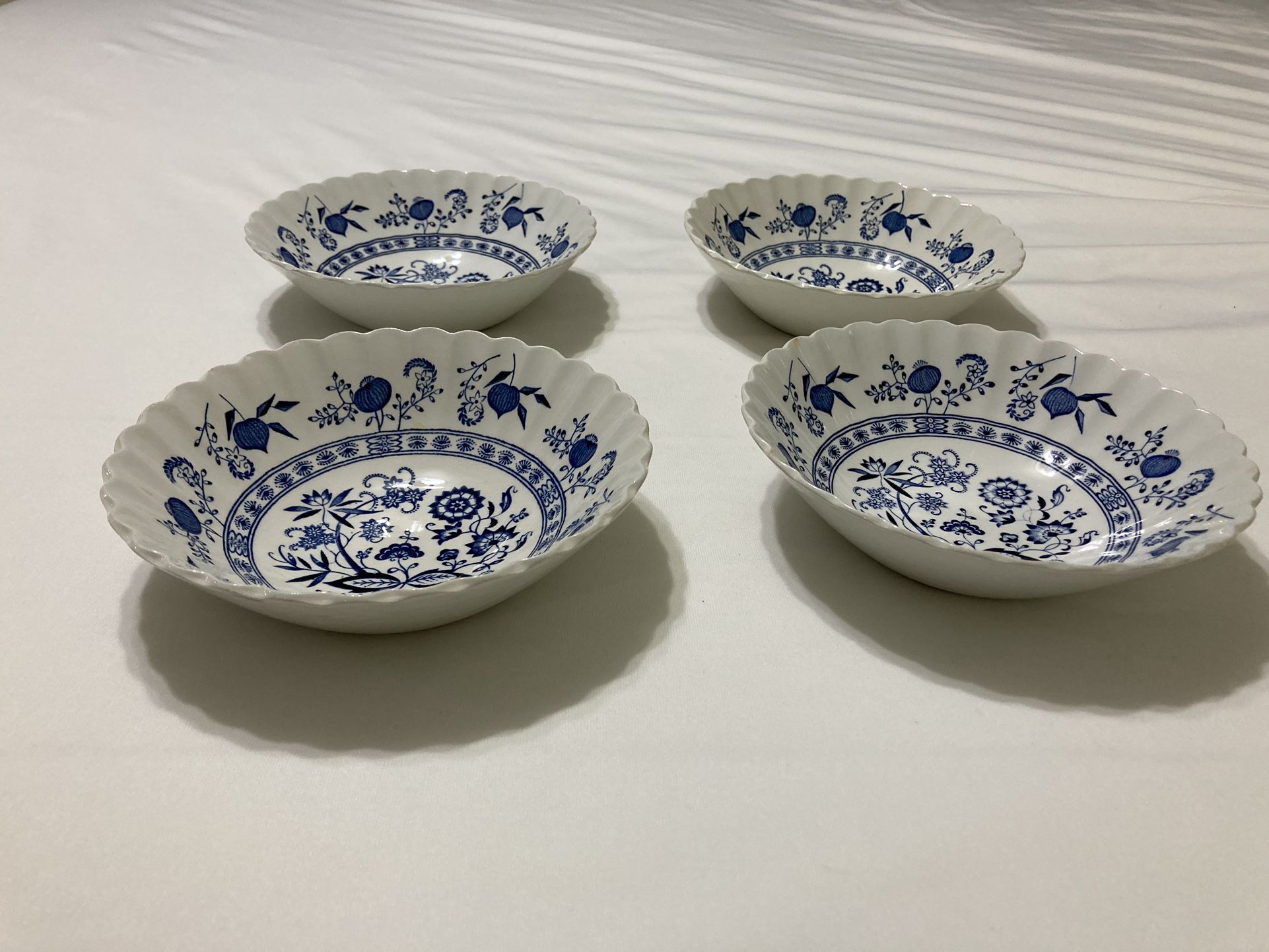 Four J&G Meakin Classic Blue Nordic Dessert Bowls (price includes shipping)