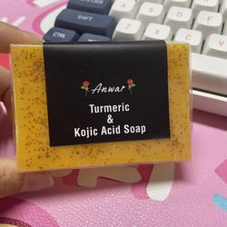 Anwar Lemon Soap Turmeric and Kojic Acid Soap Original Honey Glow Brightening bar Vitamin C 100g Handmade Turmeric Lemon Soap