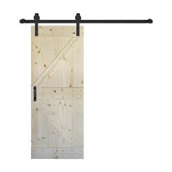 36''x84'' Solid Wood Sliding Barn Door with Hardware Kit