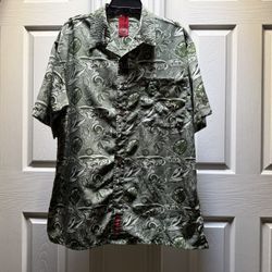 Marc Ecko Men's XL Button Up Money Shirt