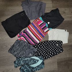 7 Womens Bottoms And 1 Athletic Shirt Lot 8 Total Items