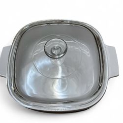 Corning Ware White Microwave Casserole Browning Dish With Lid 2L