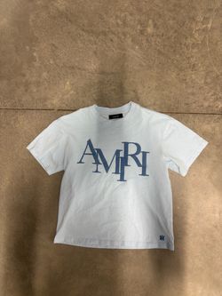Amiri Staggered Tee "Cerulean"