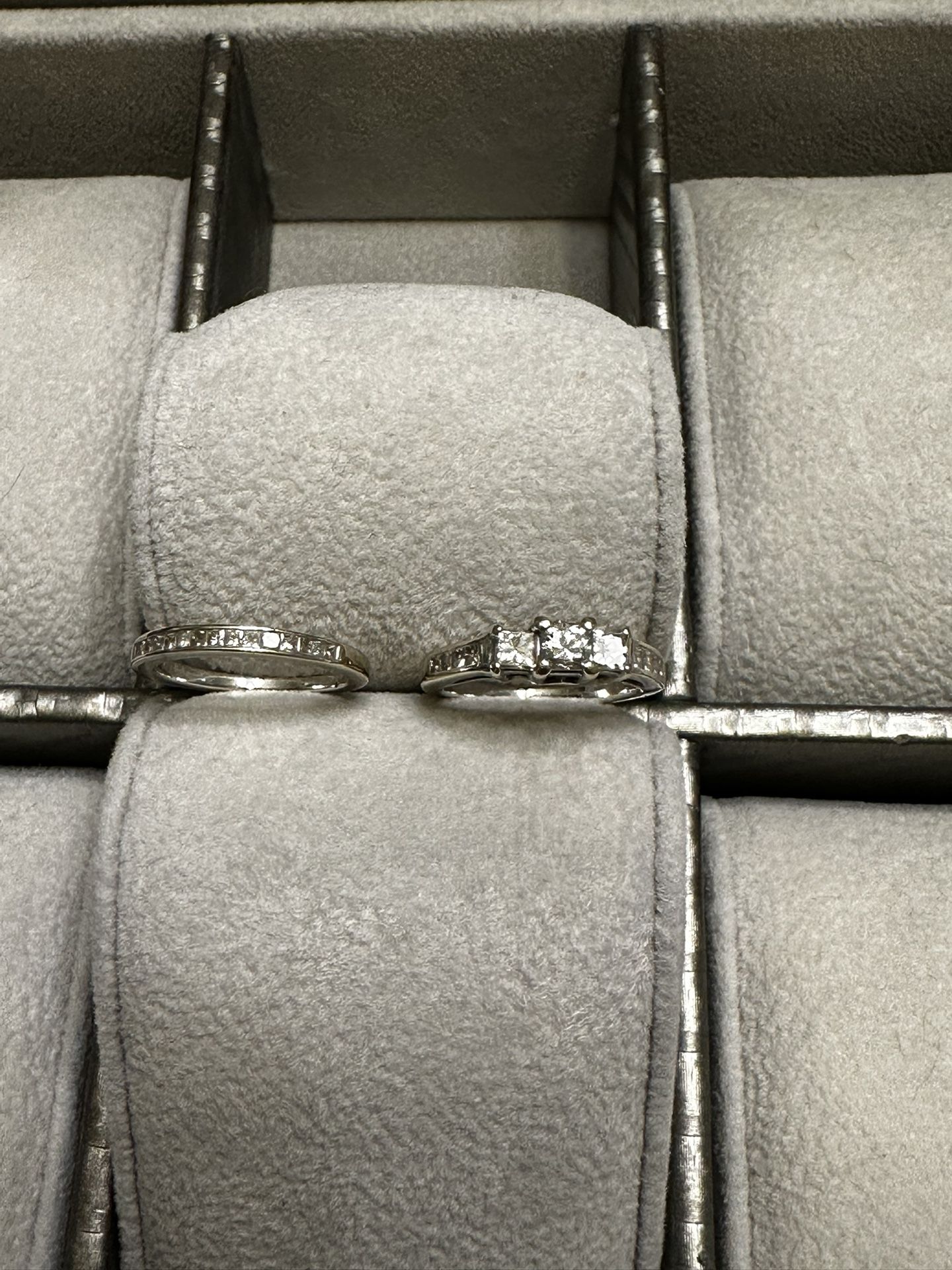 Engagement Ring and Anniversary Band