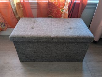 Gray Storage Ottoman