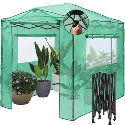 Brand new LAUREL CANYON 8' x 6' Pop Up Greenhouse with 2 Windows, Roll Up Door and Quick Set Up Frame