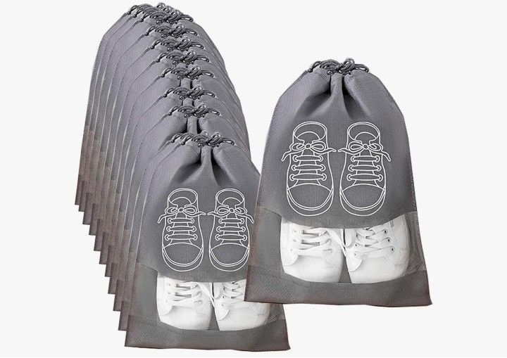 20 PCS Shoe Bags Travel Storage Dust-Proof Drawstring Non-Woven Fabric Organizers