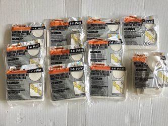 10 Packs NEW Frost King Fire Retardant Electric Outlet / Light Switch Draft Sealers PRICE IS FOR ALL