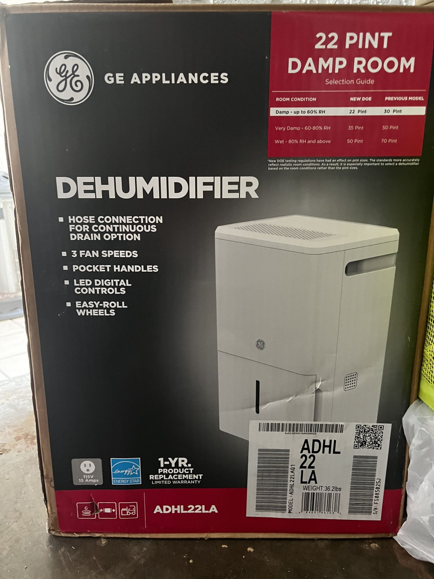 GE Dehumidifier 