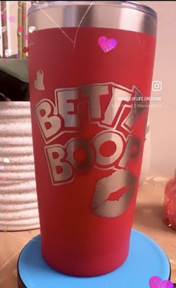 Betty Boop Laser Engraved Tumbler